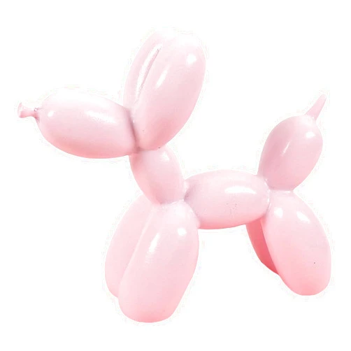 Hakefyna Balloon Dog Sculpture - Balloon Dog Statue, Resin, Pink, Modern, Contemporary, Tabletop Decor