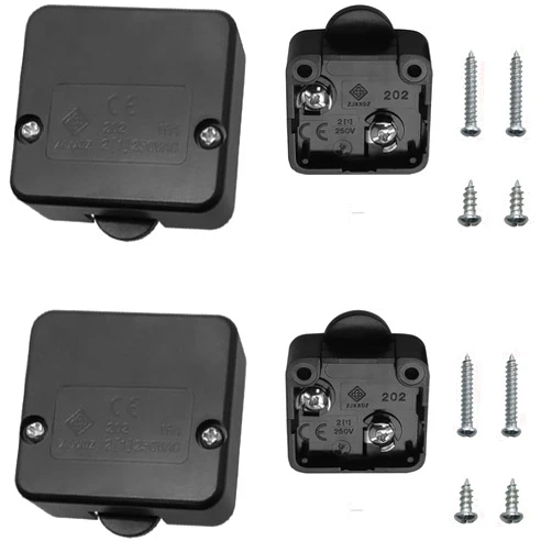 ITROLLE Cabinet Lamp Switch ITROLLE 2PCS Black Cabinet Door Switches Wardrobe Touch Switch