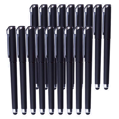 NC Black Gel Ink Rollerball Pens 1.0mm Gel Pens 2-in-1 stylus Pens 1.0mm Medium Point Pen for Office, Black gel ink(18 Pack-Black)
