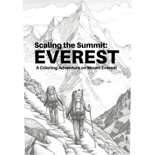 Quest Canvas Scaling The Summit : Everest: A Coloring Adventure on Mount Everest (Coloring Book for Adult)