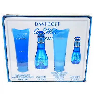 Davidoff Cool Water for Women Gift Set 4 Piece Set