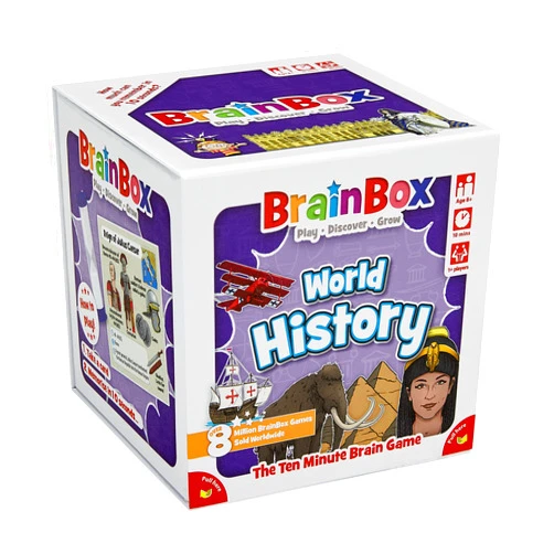 Brainbox World History (Refresh 2022) Card Game Ages 8+ 1+ Players 10 Minutes Playing Time, GREG124417