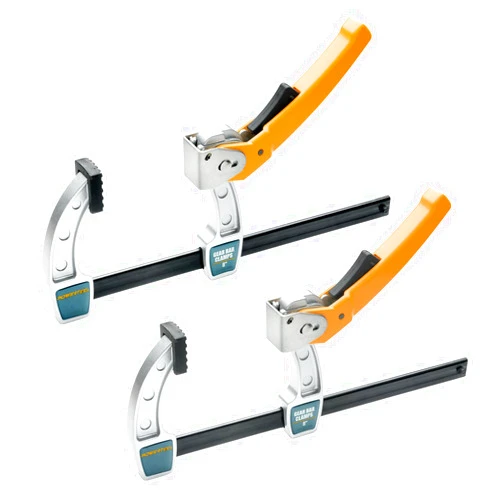 POWERTEC 71586 8-Inch Gear Bar Clamps for Woodworking, Quick Release with 600lb Clamping Capacity (Pack of 2)
