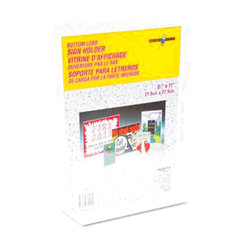 DEFLTO deflect-o Classic Image Stand-Up Double-Sided Sign Holder HOLDER,DESK SIGN,8.5X11CR MW310LE (Pack of8)
