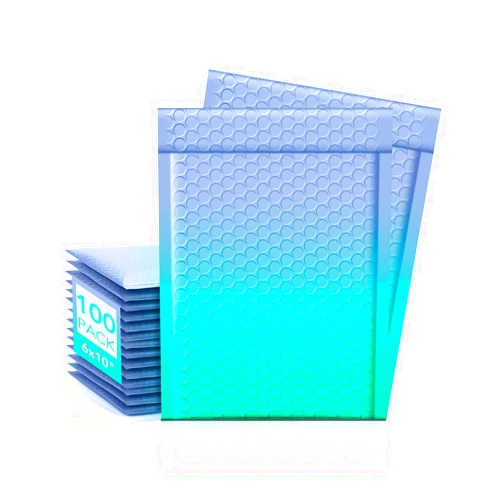 Metronic Bubble Mailers 6x10 Inch 100 Pack PurpleTeal Usable Size 6x9
