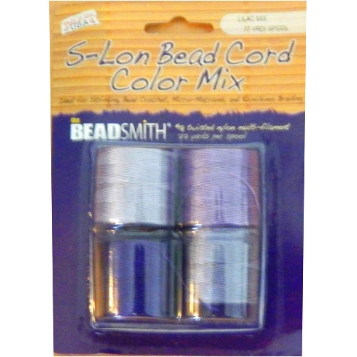 The Beadsmith Beadsmith S-Lon Bead Cord Tex210 4/Pkg-Lilac