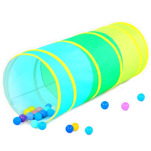 Moncoland Kids Play Tunnel Tent for Toddlers, Colorful Cotton Pop Up Crawl Tunnel Toy for Baby Infant Children or Dog Cat Pet, Collapsible Gift for Boy and Girl and Game (Cotton Baby Tunnel)