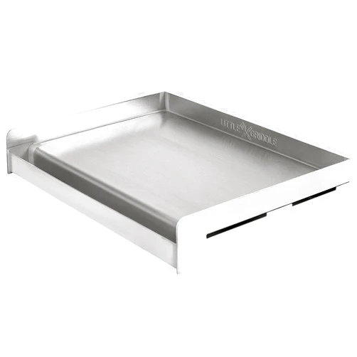 LITTLE GRIDDLE Sizzle-Q SQ180 100% Stainless Steel Universal Griddle with Even Heating Cross Bracing for Charcoal/Gas Grills, Camping, Tailgating, and Parties (18