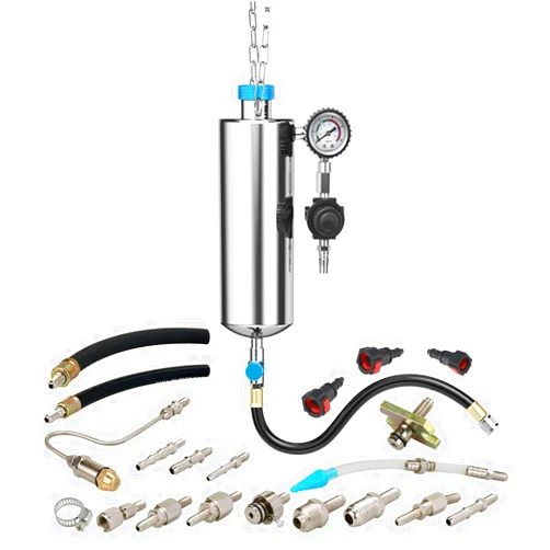KAISAL Fuel Injector Cleaner Tool Kit 1000ML 150PSI Disassembly-Free Fuel Injection System Cleaner Pressure Adjustment Fuel Injector Cleaning Machine with 20PC Adapter for Gasoline Car Throttle/Intake System