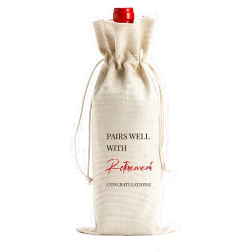 WXUMTM Retirement Wine Bag Retirement Gifts for Women Men Farewell Gifts for Coworkers Pairs Well With Retirement Wine Bag Going Away Gifts for Friends