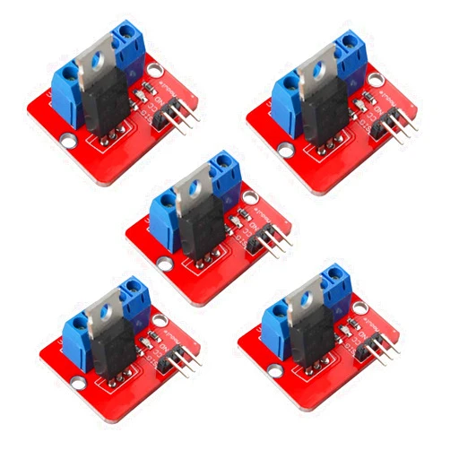 HiLetgo 5pcs IRF520 MOSFET Driver Module MOSFET Button Drive for Arduino MCU ARM Raspberry PI