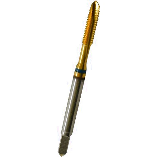 GUHRING 9039070041660 Spiral Point Tap, Plug, Powered Metal Cobalt, TiN Coating, 3 Flute, #8-32 Size