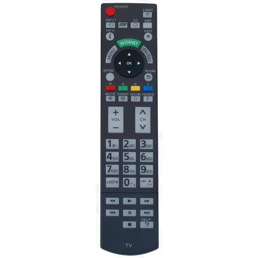 ZdalaMit N2QAYB000703 Replacement Remote Control Applicable for Panasonic TV TC-P55ST50 TC-P60ST50 TC-P65ST50 TC-L55WT50 TC-P65GT50 TC-P60GT50 TC-L47ET5 TC-L55ET5 TC-P55VT50 TC-L4DT50 TC-L4DT50 TC-L55DT50
