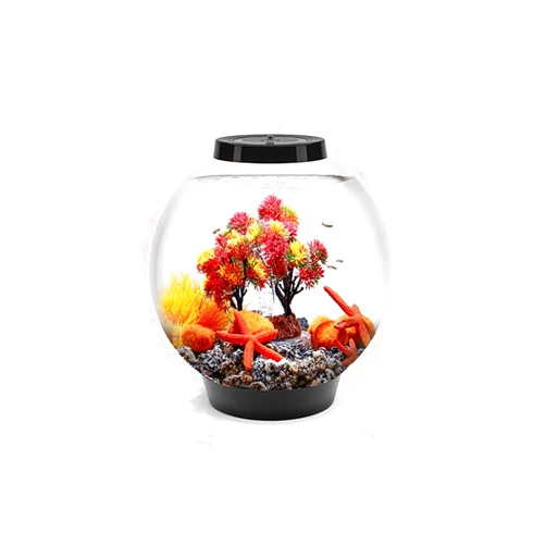 Luckxuan Fish Tank Individuality Creative Round Fish Tank Small Aquarium Home Indoor Living Room Office Fashion Landscaping Desktop Aquarium 15L Fish Aquarium Bowls