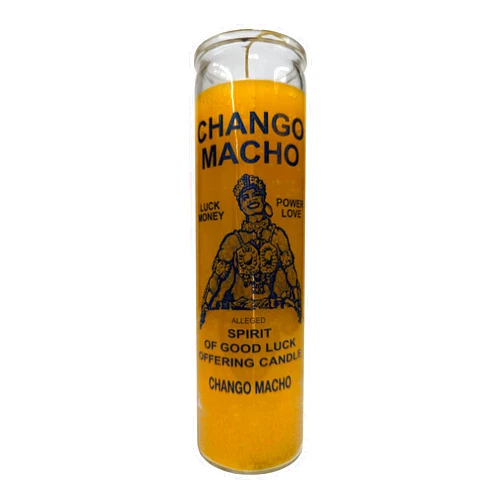 Generic Chango Macho Orange Pillar Candle