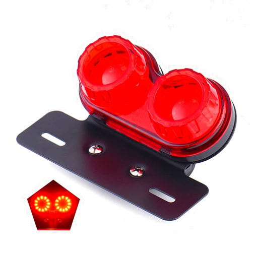 Anki HappiGo ANKIA 40-LED 40W Motorcycle Tail Light Integrated Running Lamp Brake&Turn Signal Light with License Plate Bracket for Harly Motorcycle Street Bike Cruiser Chopper (Red)