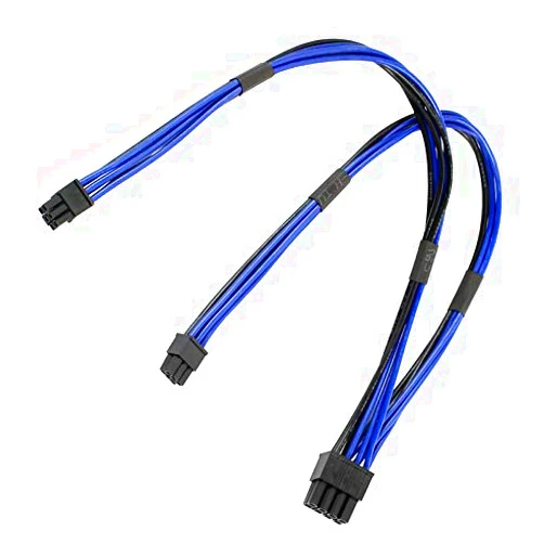 BLUEXIN Dual Mini 6 Pin to 8 Pin PCI Express Video Card Power Adapter Cable