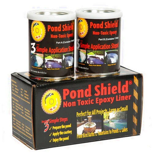 Pond Shield Pond Armor SKU-FGREEN-QT-R Non-Toxic Pond Shield Epoxy Paint, 1.5-Quart, Forest Green