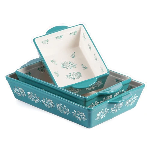 Wisenvoy Baking Dish Ceramic Lasagna Pan Casserole Dish 3-Piece Bakeware Sets Baking Dishes Baking Set Baking Dish Set