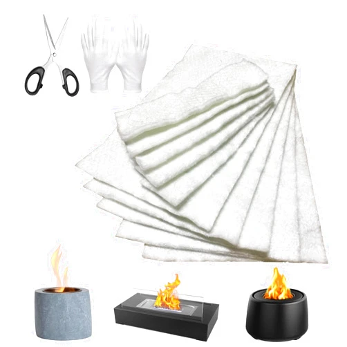 BTEDZSW Tabletop Fire Pit Ceramic Wool Wick for ROZATO, EDELFELD, Roundfire, Colsen, Flammtal Tabletop Firepit to Extend Burning Time, Sponge Cotton Core for Ethanol Tabletop Fires 10 PCS