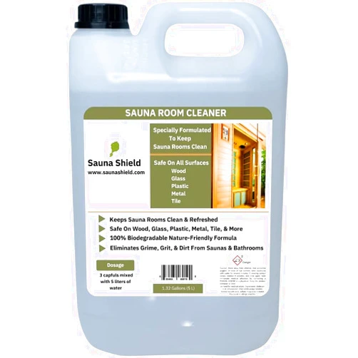 Sauna Shield Sauna Wood Cleaner: Renews & Cleanses Sauna Rooms (1.32 Gallons)