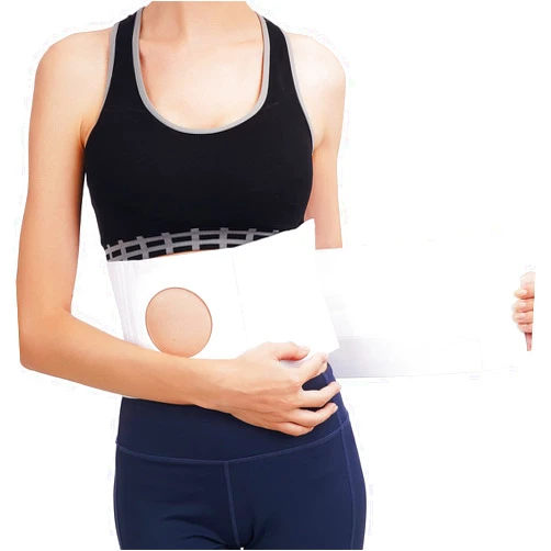 TANDCF Medical Ostomy Belt Ostomy Hernia Support Belt Abdominal Binder Brace Abdomen Band Stoma Support For Colostomy Patients to Prevent Parastomal Hernia Stoma Opening- Men Or Women- Size L
