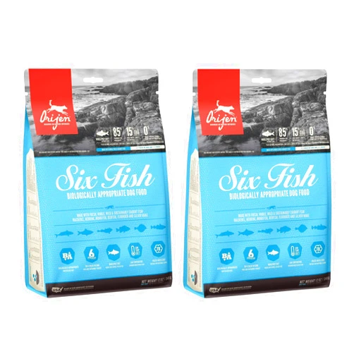 Orijen 2 Pack of Six Fish Grain-Free Dry Dog Food, 12 Ounces Each, Made in The USA