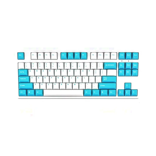 Leopold FC750RBT White/Mint TKL Bluetooth PD Double Shot PBT Mechanical Keyboard Cherry MX Blue