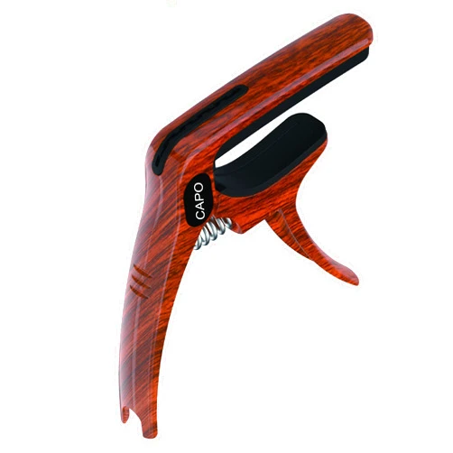 Elrido Guitar Capo by Elrido, Capos 3 in 1 Guitar Capo with Pick Holder for Acoustic and Electric Guitars, Guitar Player Capo for Ukulele,Guitar Accessories (Wood color x 1)