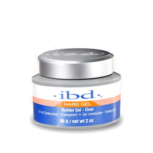 ibd Hard Gel, LED/UV Builder Gel - Clear, Strong Acrylic Finish, Perfect for Nail Extensions, Sculpting & Overlays, Professional Quality, 2 oz, 1-pack