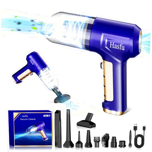 Hasfu Handheld Vacuum Cordless Car Vacuum Cleaner with Brushless Motor,13500PA High Power Suction Rechargeable Suction Vacuum