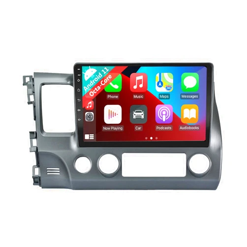 COCHEPARTS Car Stereo for Honda Civic Radio 2006-2011 Android 11 with 8-Core/Apple Carplay/Android Auto/DSP/WiFi/4G/Steering Wheel Control/Bluetooth/GPS(Only for OEM Radio None Screen Version)