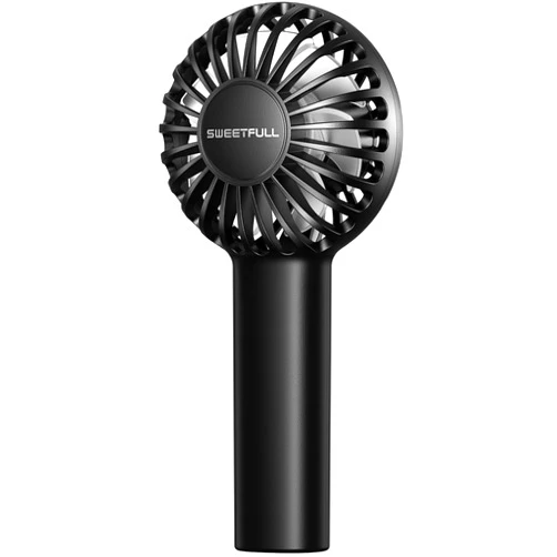 SWEETFULL Mini Portable Fan Powerful Handheld Fan Rechargeable,3 Speeds Personal Small Hand Fan for Travel Makeup Eyelash Fan for Stylish Kids Girls Women USB Cute Design Black
