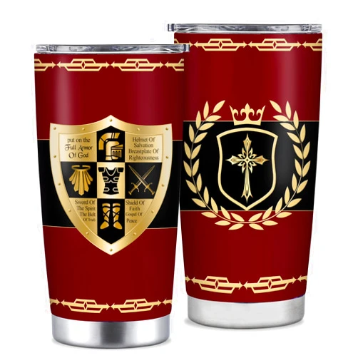 YILOWEMY Christian Gifts for Men,Christian Tumbler 20oz,Religious Gifts for Men,Catholic Gifts for Men,Birthday Gifts Christmas Gifts Dad, Boyfriend, Husband, Red