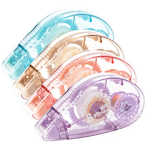 HUIRUSO 4 Pack Double Sided Tape Roller, Scrapbook Supplies, Glue Tape Roller for Crafts, Double-Sided Adhesive Tape Runner for Scrapbooking, Home School Office Journaling Supplies (0.31 inch X 26.25 feet)