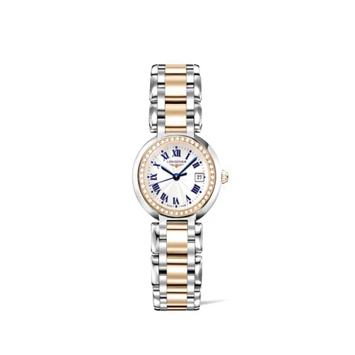 Longines PrimaLuna Two-Tone 18kt Rose Gold & Steel Diamond Womens Watch L8.110.5.79.6
