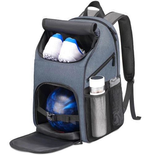 Bosynoy Bowling Backpack, Bowling Ball Bag for Single Ball with Shoe Compartment & Portective Foam Padded, Fits Bowling Shoes Up to US Mens Size 16, Bowling Tote Bags for Bowling lover