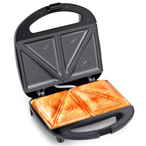 OSTBA Sandwich Maker, 2 Slice Grilled Cheese Maker with Non-stick Triangle Plates, Indicator Lights, Cool Touch Handle, Easy to Clean and Store, 750W