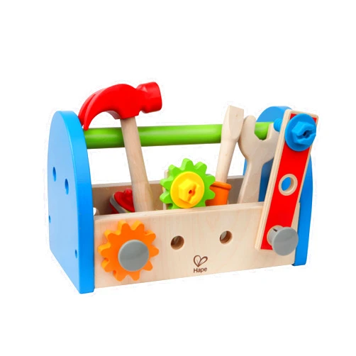 Hape Fix It Kid's Wooden Tool Box and Accessory Play Set