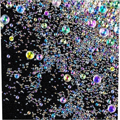 OIIKI 300g UV Resin Bubble Beads, Transparent Colorful Beads, No Hole Tiny Beads, Resin Supplies Accessories for Resin Molds Fillers Jewelry Making(0.4mm to 3mm)