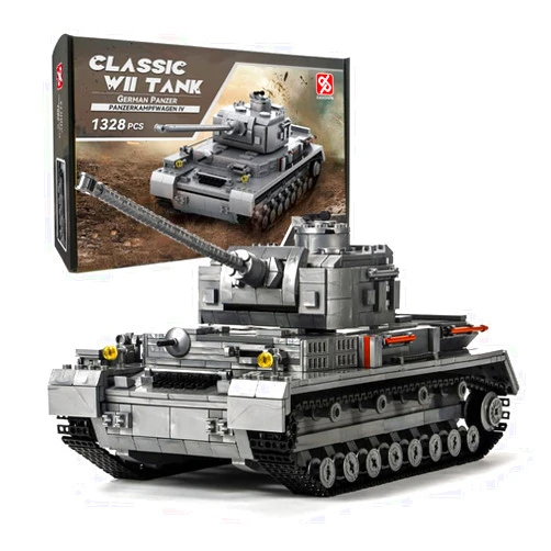DAHONPA Panzer-Ⅳ Tank Army Building Block(1328 PCS),WW2 Military Historical Collection Model with Soldier Figures,Toys Gifts for Kid and Adult.