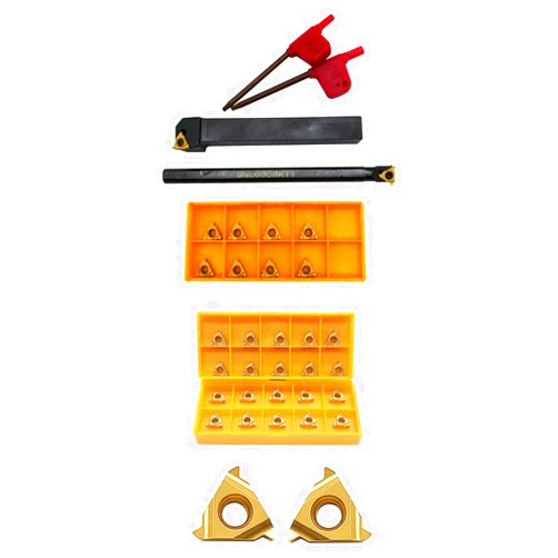 Zouzmin SER1212H11+SNL0008K11 lathe threading tool external internal +20pcs 11ER AG60+ 10pcs 11IR AG60