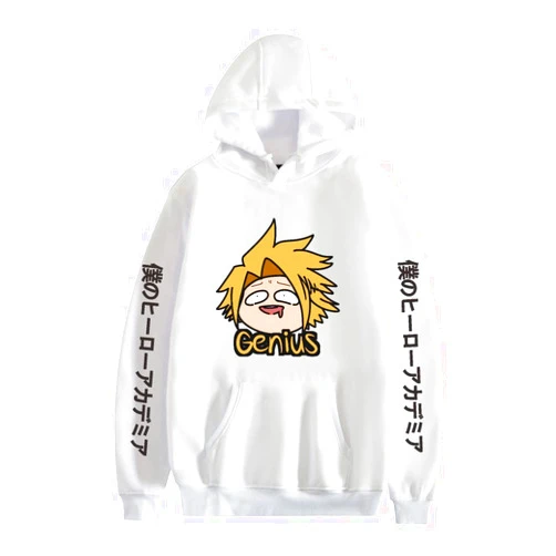 NBYS Unisex Anime Boku No Hero Academia Hoodie Sweatshirt MHA Kaminari Denki Print Jumper Top