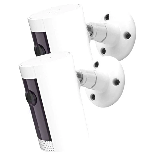 Highmoutain 2 Pack Adjustable Mounting Bracket Compatible with Ring Stick Up Cam Wired,Ring Stick Up Cam Battery & Indoor Cam HD Security Camera, Security Camera Accessories(White)
