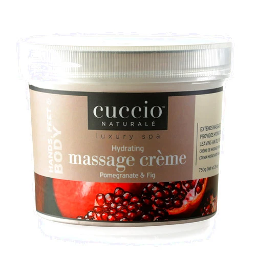 Cuccio Naturale Massage Creme - Non-Greasy Energizing Formula - Glides Easily On Skin - Manicure And Pedicure Treatment - Leaves Skin Soft, Smooth And Moisturized - Pomegranate And Fig - 26 Oz