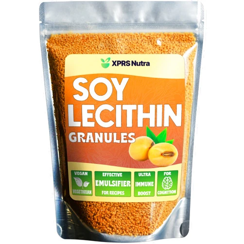 XPRS Nutra Soy Lecithin Granules Non GMO - Lecitina de SOYA - 100% Pure Soy Lethicin Granules - Premium SOYA Lethicin Granules - Food Grade Fat Emulsifier Suitable for Baking (8 Ounce)