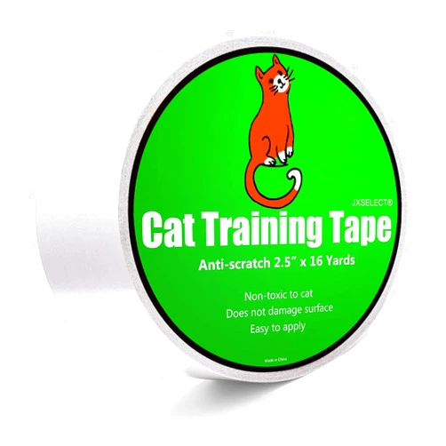 JXSELECT Anti-Scratch Cat Tape for Furniture - Stop Cat from Scratching Couch,Corners of Chair,Door Frame, Counter Top and Carpet,Clear Double Sided Tape for Cat Scratching Cat Training Tape 2.5
