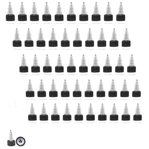 Adecco LLC 50PCS Plastic Dropper Bottle, 1oz Dispensing Bottles Applicator, 30ML Empty Squeeze Dropper Bottles with Twist Top Cap