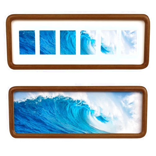 MeowWoof Natural Wood Photo Frames, Tabletop Picture Frame Display with Mat, Rustic Style Picture Frame Wall Hanging for Home & Office Decor