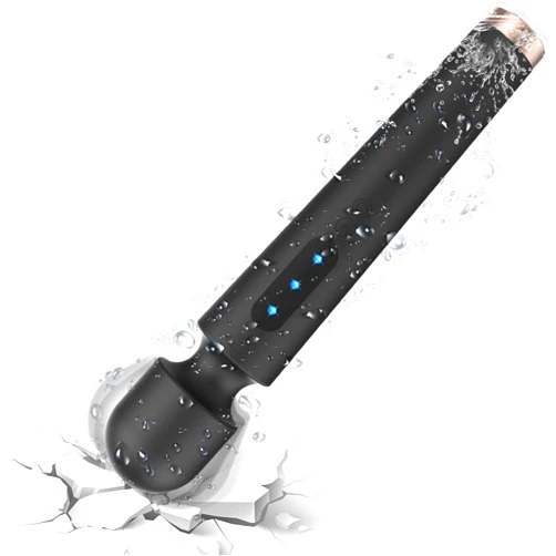 HaoRanyan New Upgraded Cordless Handheld Portable Memory Function Relaxation Tool Full Body Muscle Deep Tissue Waterproof Quiet Home Work Out Use Relieve Fatigue Pain Silicone Healthy Harmless - Black